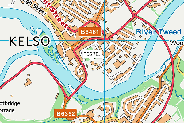 TD5 7BJ map - OS VectorMap District (Ordnance Survey)