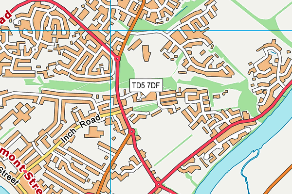 TD5 7DF map - OS VectorMap District (Ordnance Survey)