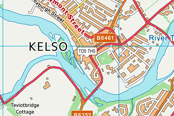 TD5 7HS map - OS VectorMap District (Ordnance Survey)