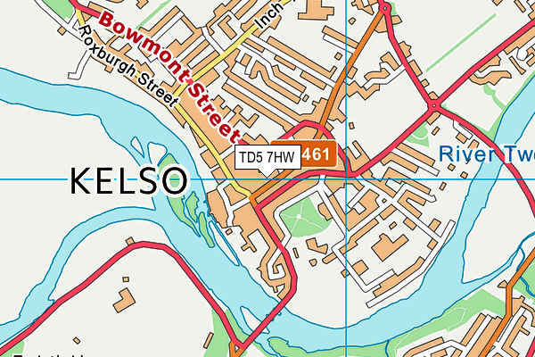 TD5 7HW map - OS VectorMap District (Ordnance Survey)