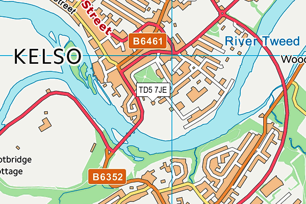 TD5 7JE map - OS VectorMap District (Ordnance Survey)