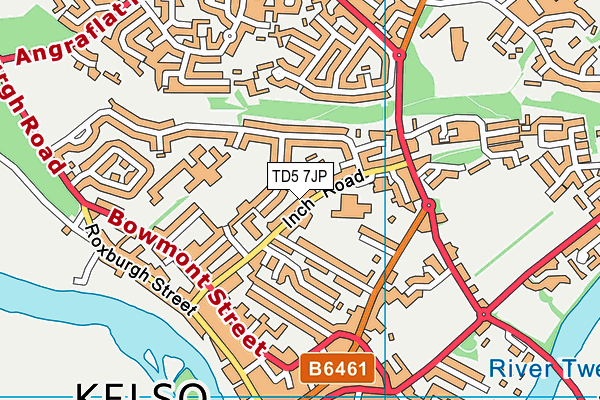 TD5 7JP map - OS VectorMap District (Ordnance Survey)