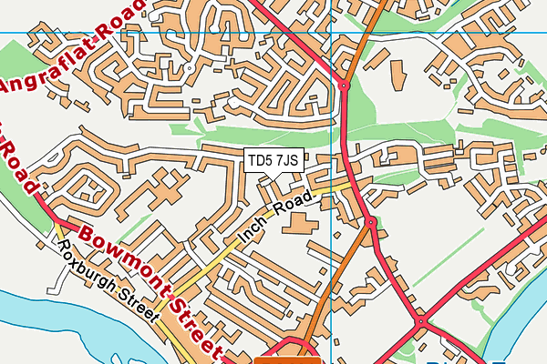 TD5 7JS map - OS VectorMap District (Ordnance Survey)