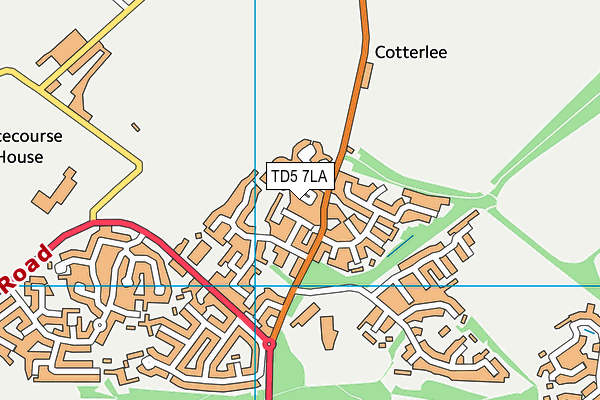 TD5 7LA map - OS VectorMap District (Ordnance Survey)