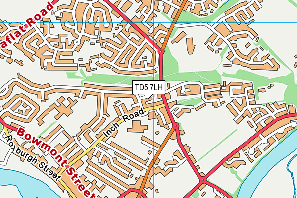 TD5 7LH map - OS VectorMap District (Ordnance Survey)