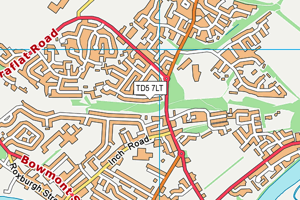 TD5 7LT map - OS VectorMap District (Ordnance Survey)