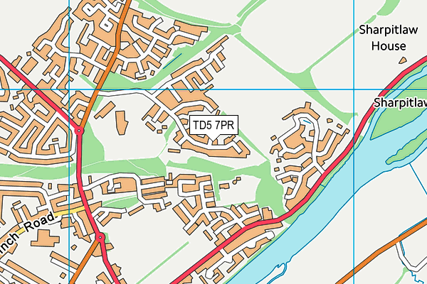 TD5 7PR map - OS VectorMap District (Ordnance Survey)