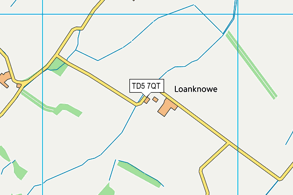 TD5 7QT map - OS VectorMap District (Ordnance Survey)