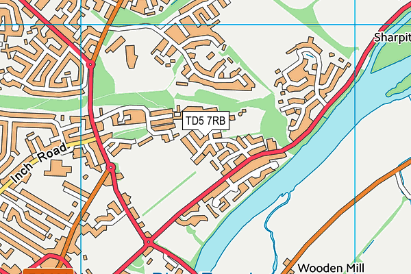 TD5 7RB map - OS VectorMap District (Ordnance Survey)