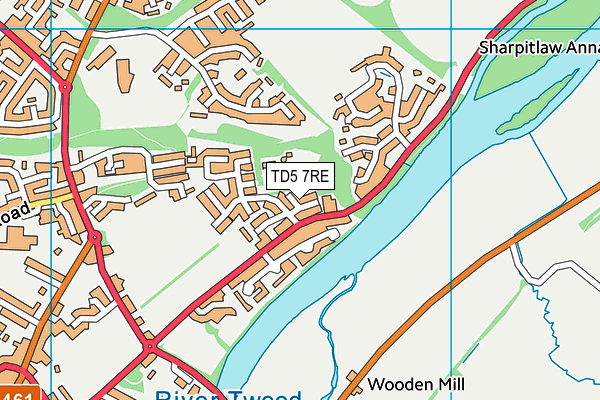 TD5 7RE map - OS VectorMap District (Ordnance Survey)