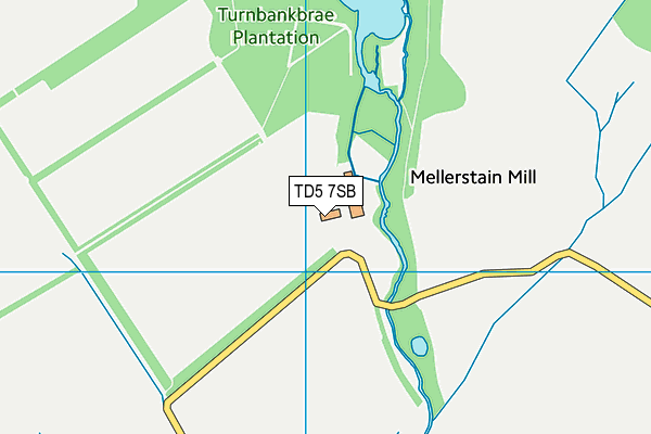 TD5 7SB map - OS VectorMap District (Ordnance Survey)