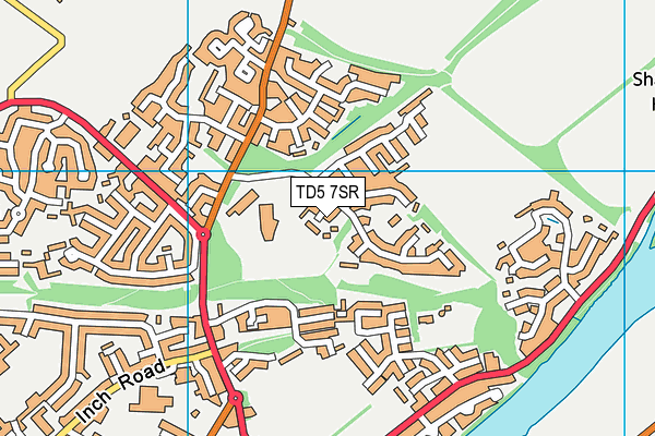 TD5 7SR map - OS VectorMap District (Ordnance Survey)