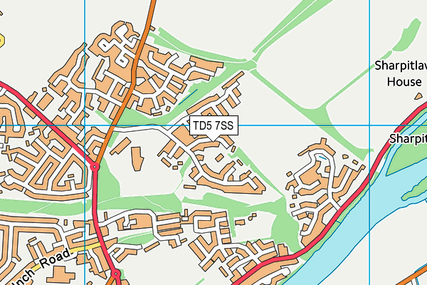 TD5 7SS map - OS VectorMap District (Ordnance Survey)