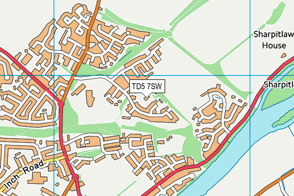 TD5 7SW map - OS VectorMap District (Ordnance Survey)