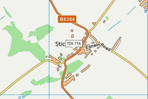 TD5 7TA map - OS VectorMap District (Ordnance Survey)