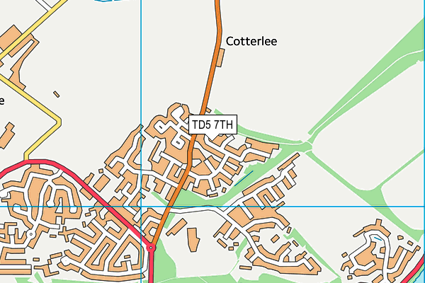 TD5 7TH map - OS VectorMap District (Ordnance Survey)