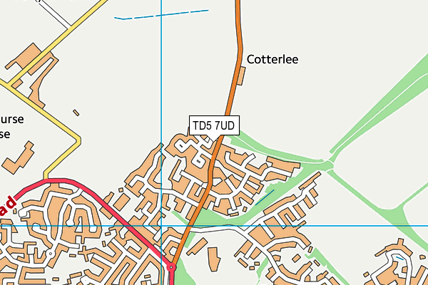 TD5 7UD map - OS VectorMap District (Ordnance Survey)