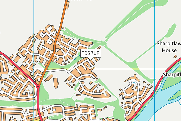 TD5 7UF map - OS VectorMap District (Ordnance Survey)