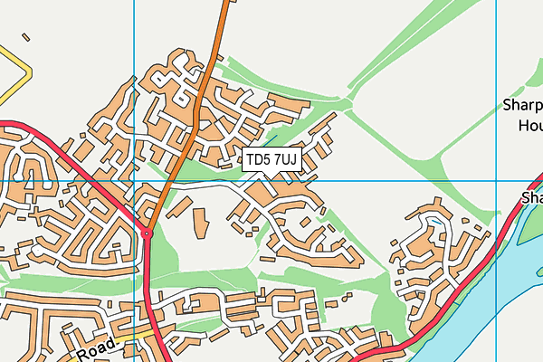 TD5 7UJ map - OS VectorMap District (Ordnance Survey)