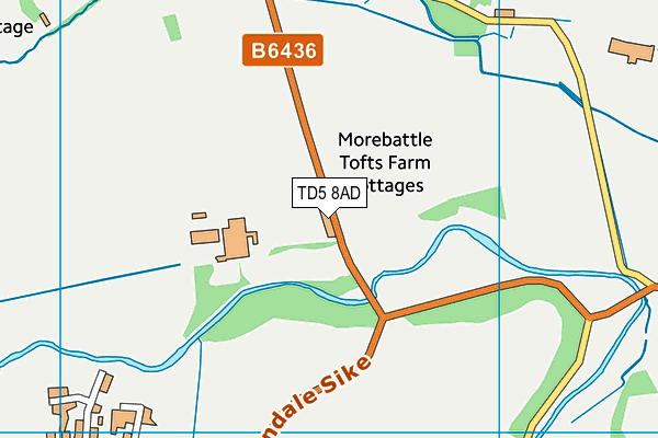 TD5 8AD map - OS VectorMap District (Ordnance Survey)