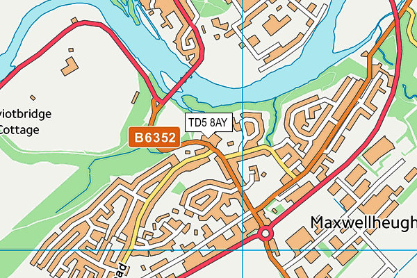 TD5 8AY map - OS VectorMap District (Ordnance Survey)