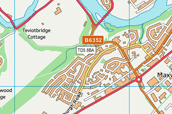 TD5 8BA map - OS VectorMap District (Ordnance Survey)