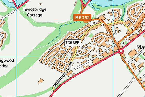 TD5 8BB map - OS VectorMap District (Ordnance Survey)