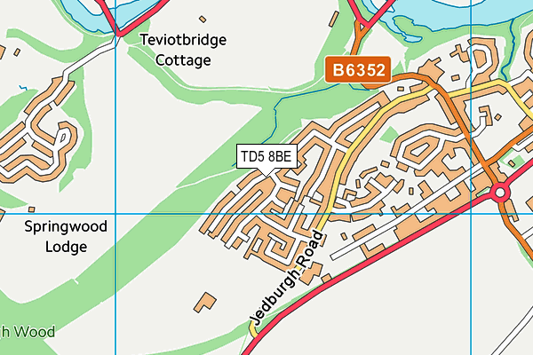 TD5 8BE map - OS VectorMap District (Ordnance Survey)