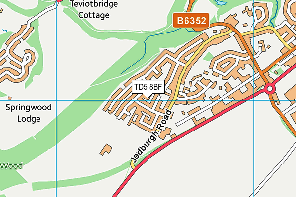 TD5 8BF map - OS VectorMap District (Ordnance Survey)