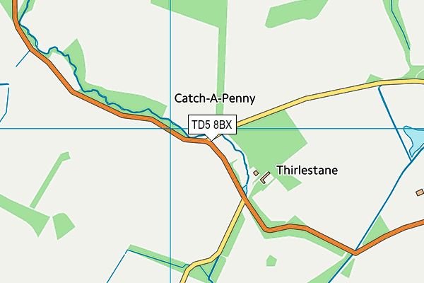 TD5 8BX map - OS VectorMap District (Ordnance Survey)