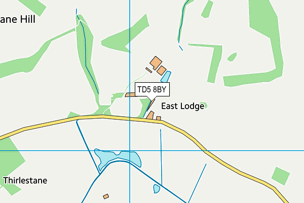 TD5 8BY map - OS VectorMap District (Ordnance Survey)