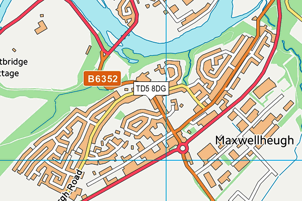 TD5 8DG map - OS VectorMap District (Ordnance Survey)