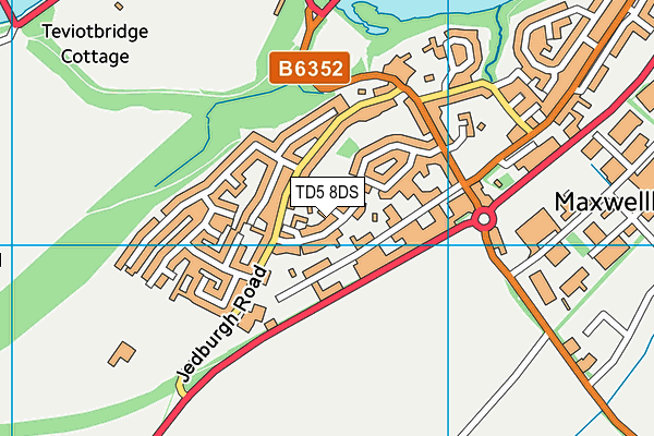 TD5 8DS map - OS VectorMap District (Ordnance Survey)