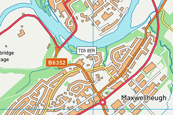 TD5 8ER map - OS VectorMap District (Ordnance Survey)