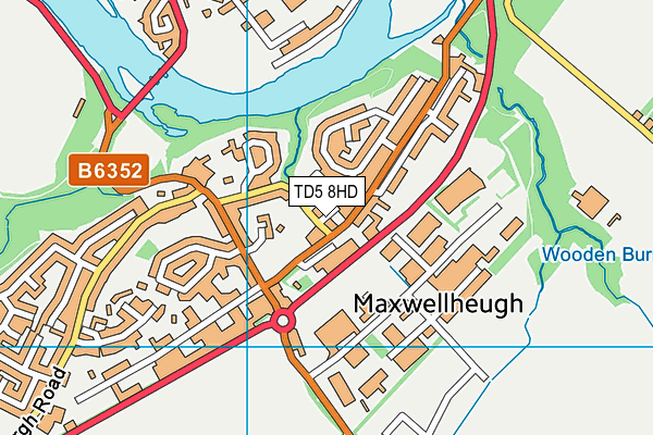 TD5 8HD map - OS VectorMap District (Ordnance Survey)