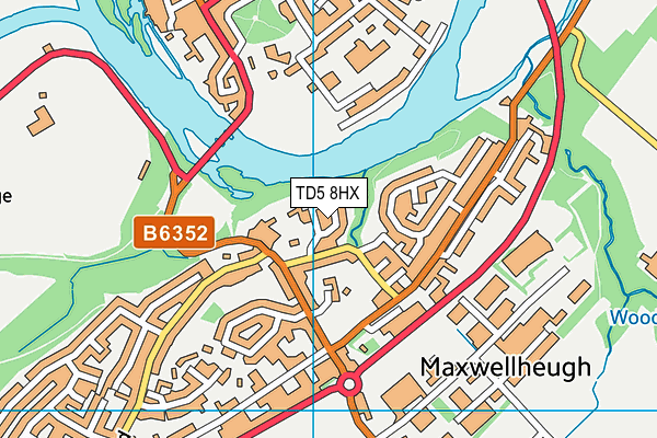 TD5 8HX map - OS VectorMap District (Ordnance Survey)