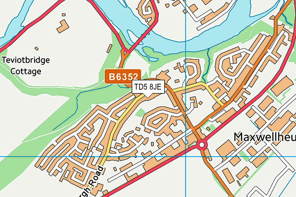 TD5 8JE map - OS VectorMap District (Ordnance Survey)