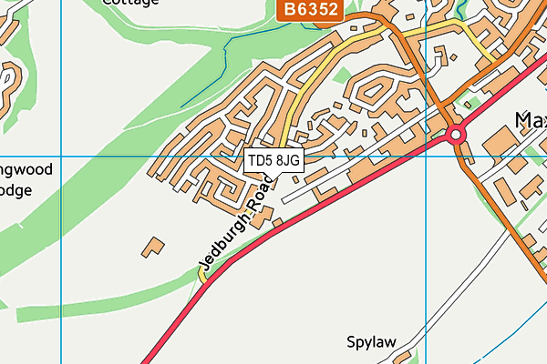 TD5 8JG map - OS VectorMap District (Ordnance Survey)