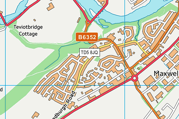 TD5 8JQ map - OS VectorMap District (Ordnance Survey)