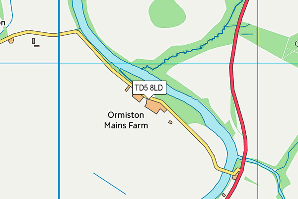 TD5 8LD map - OS VectorMap District (Ordnance Survey)