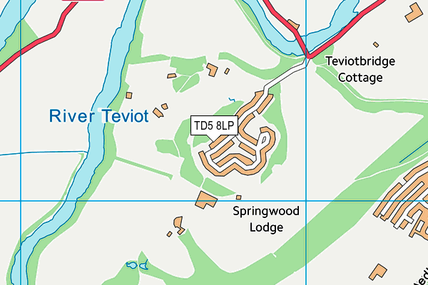 TD5 8LP map - OS VectorMap District (Ordnance Survey)