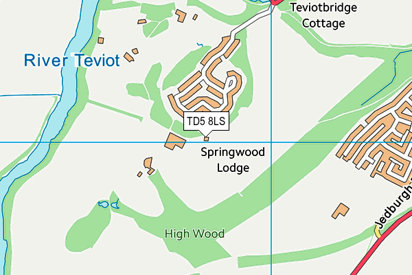 TD5 8LS map - OS VectorMap District (Ordnance Survey)