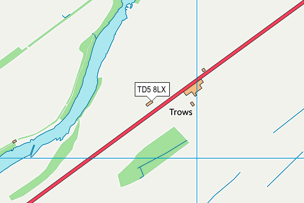 TD5 8LX map - OS VectorMap District (Ordnance Survey)