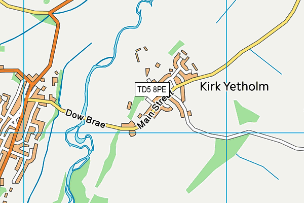 TD5 8PE map - OS VectorMap District (Ordnance Survey)