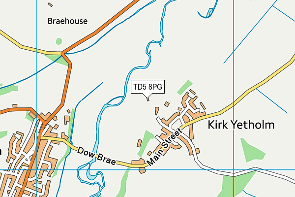 TD5 8PG map - OS VectorMap District (Ordnance Survey)
