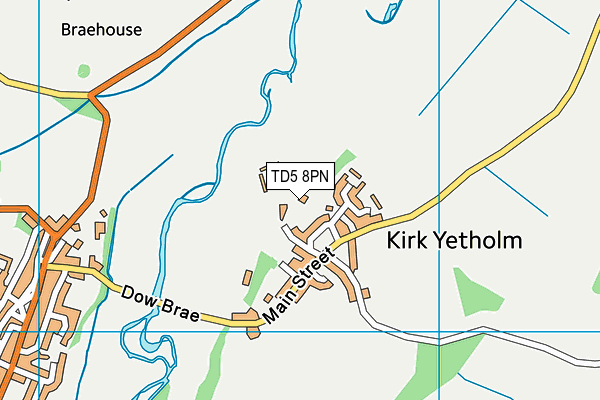 TD5 8PN map - OS VectorMap District (Ordnance Survey)