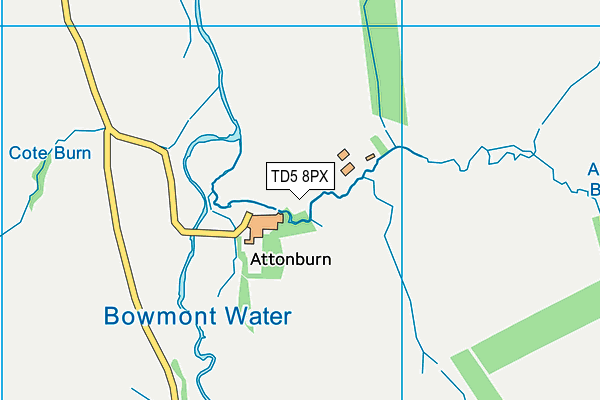 TD5 8PX map - OS VectorMap District (Ordnance Survey)