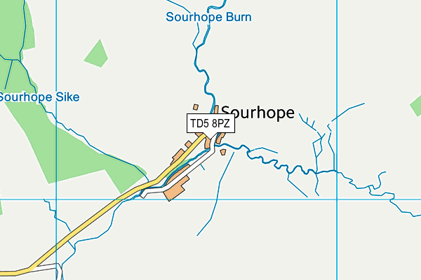 TD5 8PZ map - OS VectorMap District (Ordnance Survey)