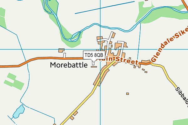 TD5 8QB map - OS VectorMap District (Ordnance Survey)