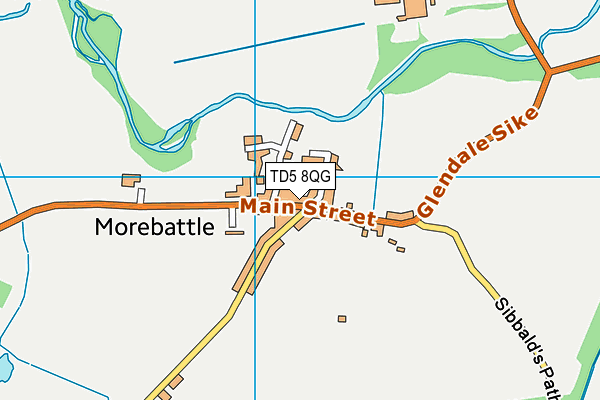 TD5 8QG map - OS VectorMap District (Ordnance Survey)